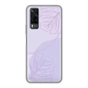 Чехол цветочный дизайн для ViVO Y31 (Монстера фиолетовая)