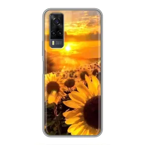 Чехол с Цветами для ViVO Y31 (поле подсолнухов)