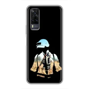 Силиконовый чехол с картинкой "Герой Pubg" на ViVO Y31 (Пубг мен)