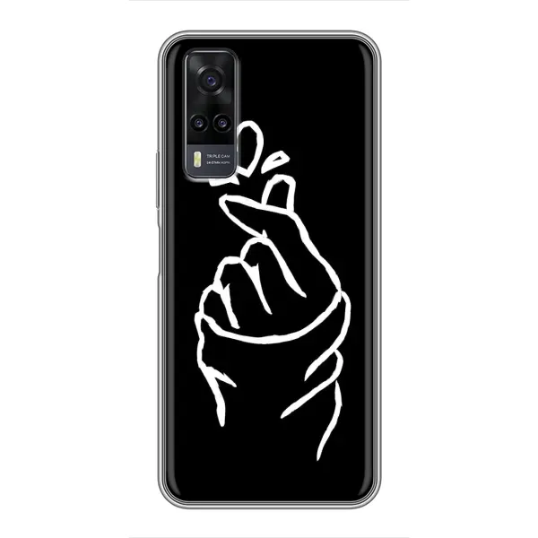 Чехол с рисунком «Сердце на черном» для Vivo Y31 Чехол с рисунком «Сердце на черном» для Vivo Y31
