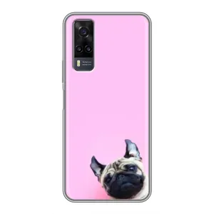 Бампер для ViVO Y31 з картинкою "Песики" (Собака на рожевому)