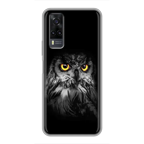 Чехол с рисунком «Сова на чёрном» для Vivo Y31 Чехол с рисунком «Сова на чёрном» для Vivo Y31