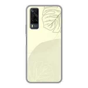 Чехол цветочный дизайн для ViVO Y31 (Зелёный фон)