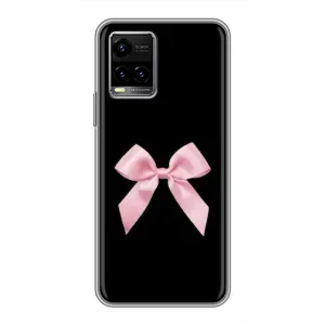 Чехол банты для Vivo Y33s (Бант на черном)