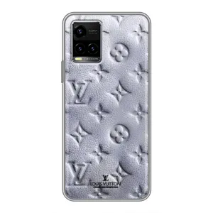 Текстурный Чехол Louis Vuitton для Виво Y33s (Белый ЛВ)