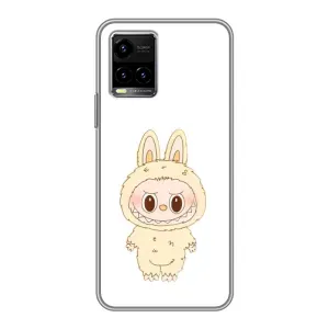 Чехол с принтом Лабубу для Vivo Y33s (Бежевый Лабубу)