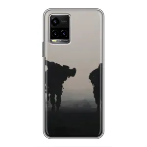 Чехлы на военную тематику для Vivo Y33s (Бой солдат)