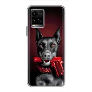 Чехол ДОБЕРМАН для Vivo Y33s (Доберман злой)