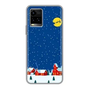 Силіконовий бампер на різдво для Vivo Y33s (Місто в снігу)