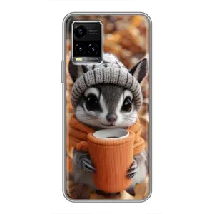 Печатный чехол «Зверята с кофе» для Vivo Y33s