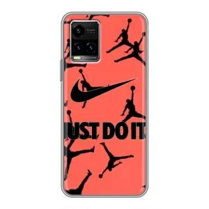 Силиконовый Чехол Nike Air Jordan на Виво Y33s (Just Do It)