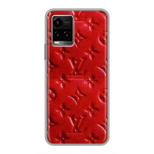 Текстурный Чехол Louis Vuitton для Виво Y33s (Красный ЛВ)