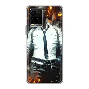 Силиконовый чехол с картинкой "Герой Pubg" на Vivo Y33s (Man Пубг)
