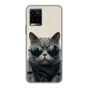Чехол на тематику: Коты для Vivo Y33s (Модный кот)