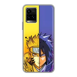 Купить Чехлы на телефон с принтом Anime для Vivo Y33s (Naruto Vs Sasuke)