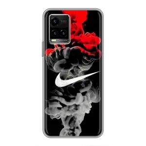 Силиконовый Чехол на Vivo Y33s с картинкой Nike (Nike дым)