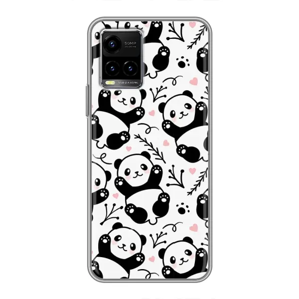Чехол с рисунком «Пандочки» для Vivo Y33s