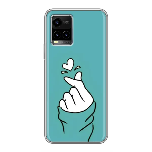Чехол с рисунком «Сердечко на бирюзовом» для Vivo Y33s Чехол с рисунком «Сердечко на бирюзовом» для Vivo Y33s