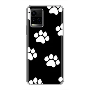 Бампер для Vivo Y33s с картинкой "Песики" (Следы собак)