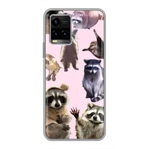 Силиконовый Чехол с Енотами на Vivo Y33s (Смешные Еноты)