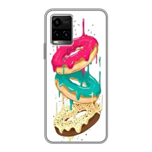 Чехол с изображением вкусной еды для Vivo Y33s (Сочные пончики)