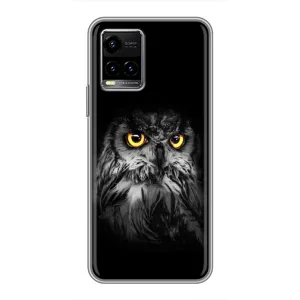 Чехлы с принтом СОВЫ для Vivo Y33s (Сова на чёрном)