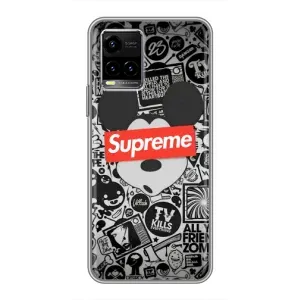 Чехол с Брендами одежды на Виво Y33s (Supreme Маус)