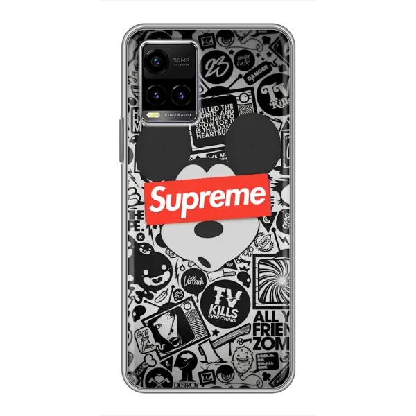 Чохол з малюнком «Supreme Маус» для Vivo Y33s Чохол з малюнком «Supreme Маус» для Vivo Y33s