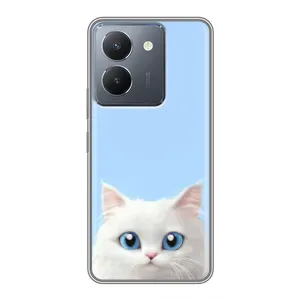 Чехол на тематику: Коты для Vivo Y36 (Белый кот)