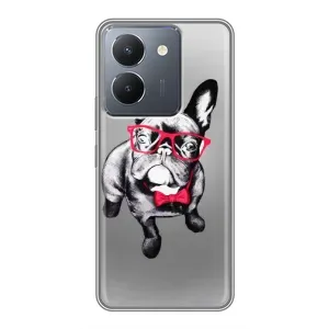 Чехол (ТПУ) Милые собачки для VIVO Y36 (Бульдог в очках)