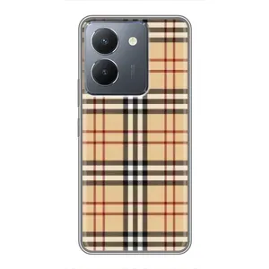 Чехол с Брендами одежды на Виво Y36 (Burberry стиль)