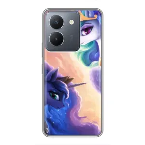 Чехол Unicorn на VIVO Y36 (Единорожки на тучках)