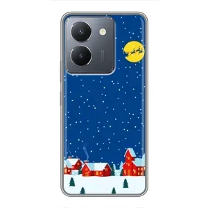 Силиконовый бампер на рождество для VIVO Y36 (Город в снегу)