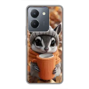 Печатный чехол «Зверята с кофе» для VIVO Y36