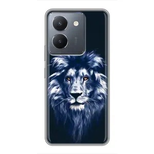 Чехол с картинкой на VIVO Y36 (Лев - синий)