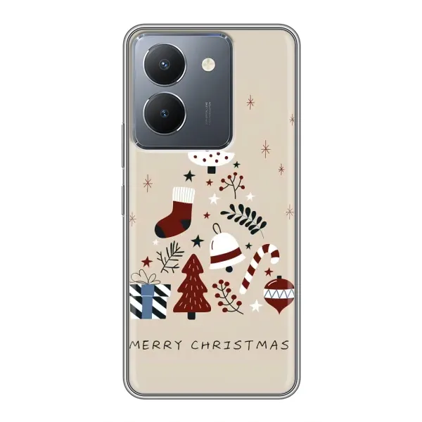 Чехол с рисунком «Merry Christmas» для Vivo Y36