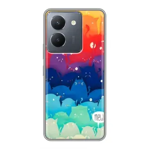 Силиконовый чехол с котиком для VIVO Y36 (Mew)