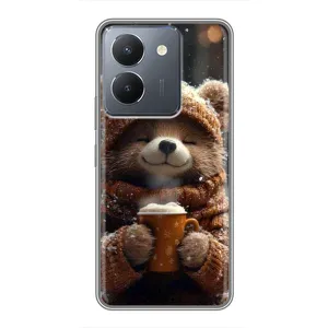 Печатный чехол «Зверята с кофе» для VIVO Y36 (Медвежонок с кофе)