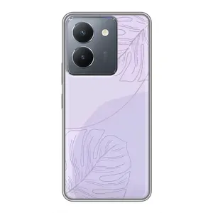 Чехол цветочный дизайн для VIVO Y36 (Монстера фиолетовая)