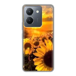 Чехол с Цветами для VIVO Y36 (поле подсолнухов)