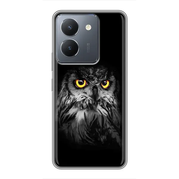 Чехол с рисунком «Сова на чёрном» для Vivo Y36 Чехол с рисунком «Сова на чёрном» для Vivo Y36