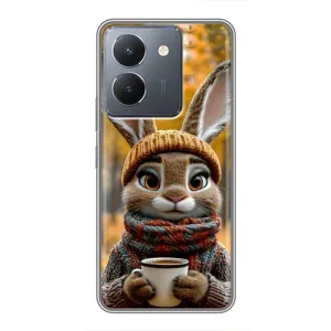 Печатный чехол «Зверята с кофе» для VIVO Y36 (Зайчик с кофе)