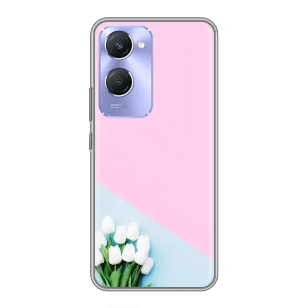 Чехол с рисунком «Белые тюльпаны» для Vivo Y36c