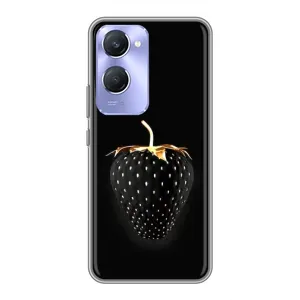 Чехол с изображением вкусной еды для Vivo Y36c (Чёрная клубника)