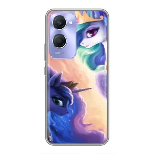 Чехол Unicorn на Vivo Y36c (Единорожки на тучках)
