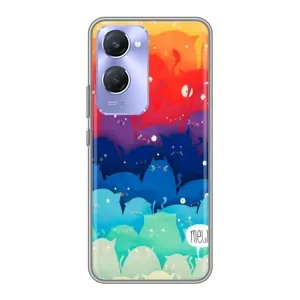 Силіконовий чохол з котиком для Vivo Y36c (Mew)