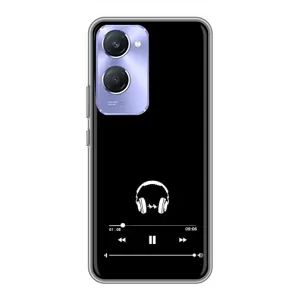Чохол з картинками на чорному фоні для Vivo Y36c (Плеєр)