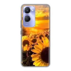 Чехол с Цветами для Vivo Y36c (поле подсолнухов)
