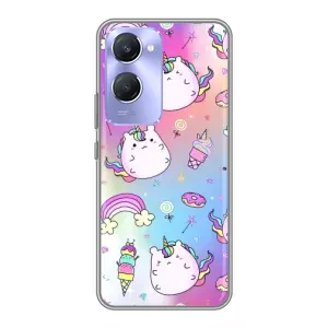 Чехол Unicorn на Vivo Y36c (Радуга и Единорог)