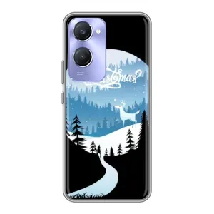 Силиконовый бампер на рождество для Vivo Y36c (Рождественский Олень)